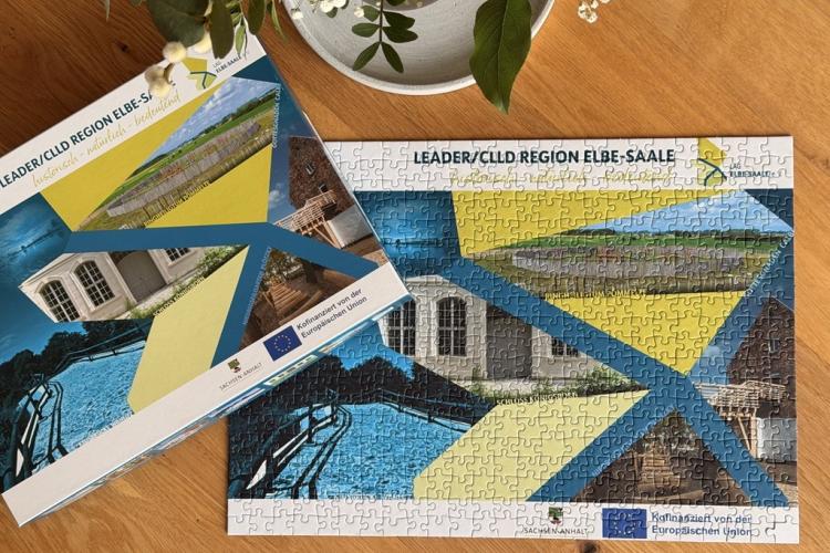 LEADER-Puzzle mit Bildern aus der Region Elbe-Saale